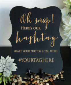 custom wedding hashtag
