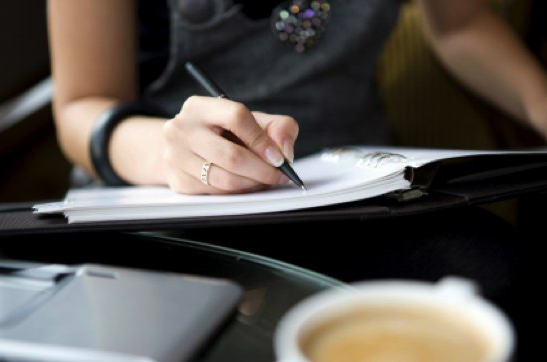 Writing In A Planner