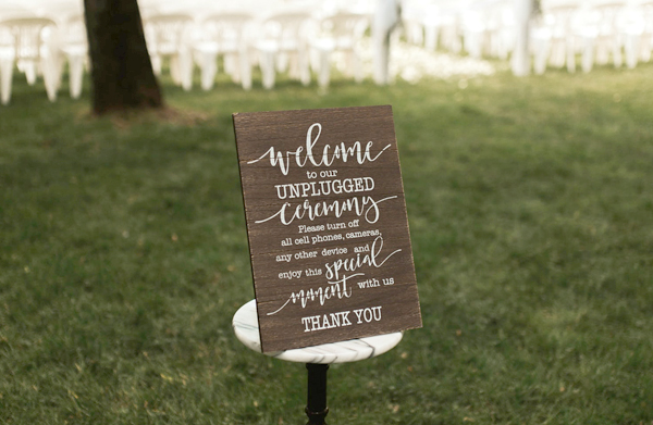 Wooden Unplugged Wedding Sign